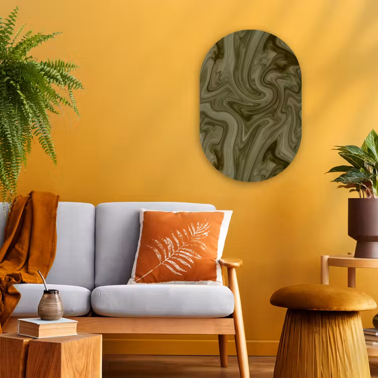 Muurovaal - Abstract - Groen - Modern — 1