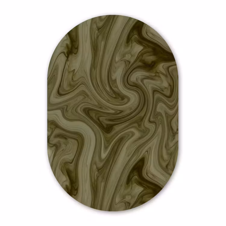 Muurovaal - Abstract - Groen - Modern — 3