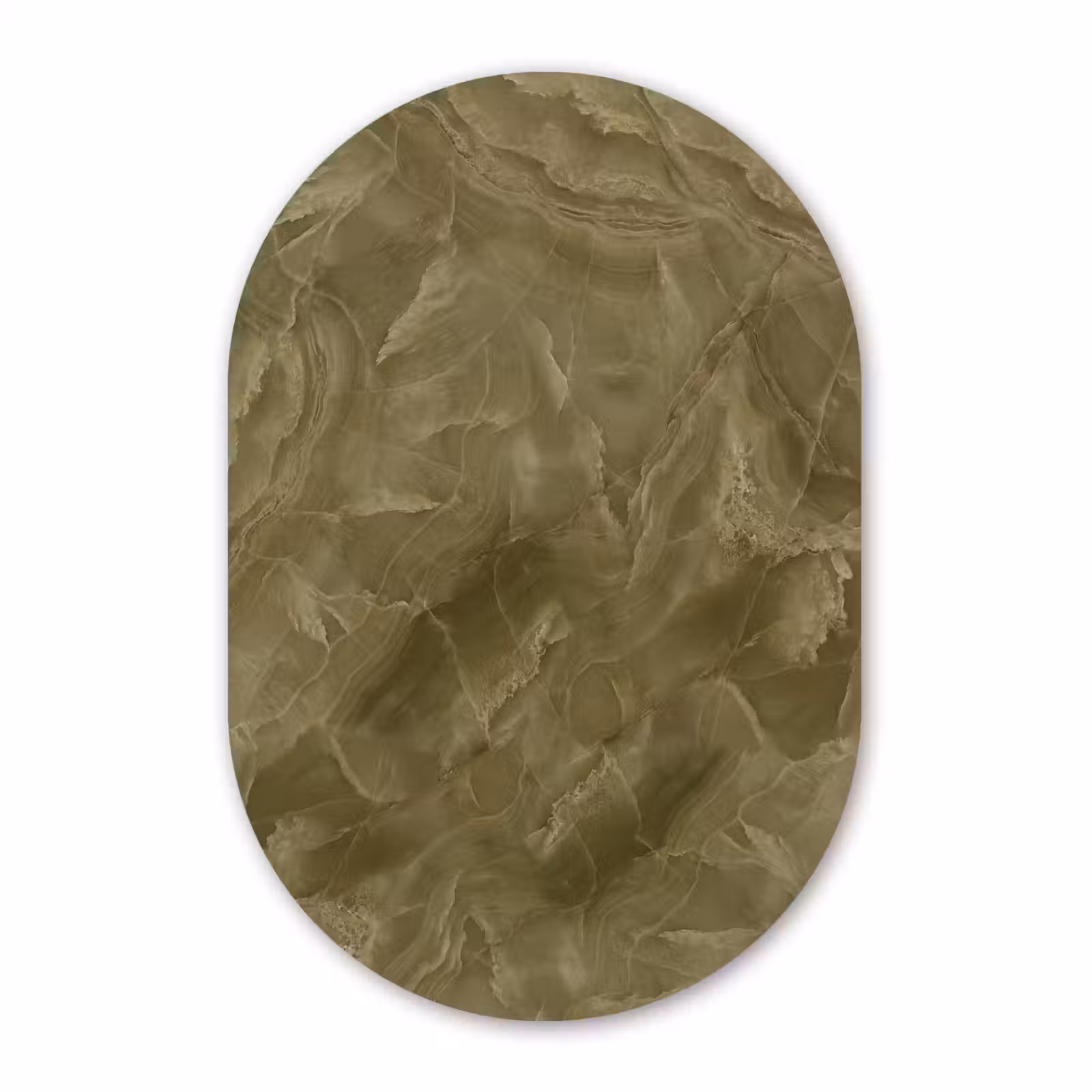 Muurovaal glas - Marmer - Groen - Abstract — 1
