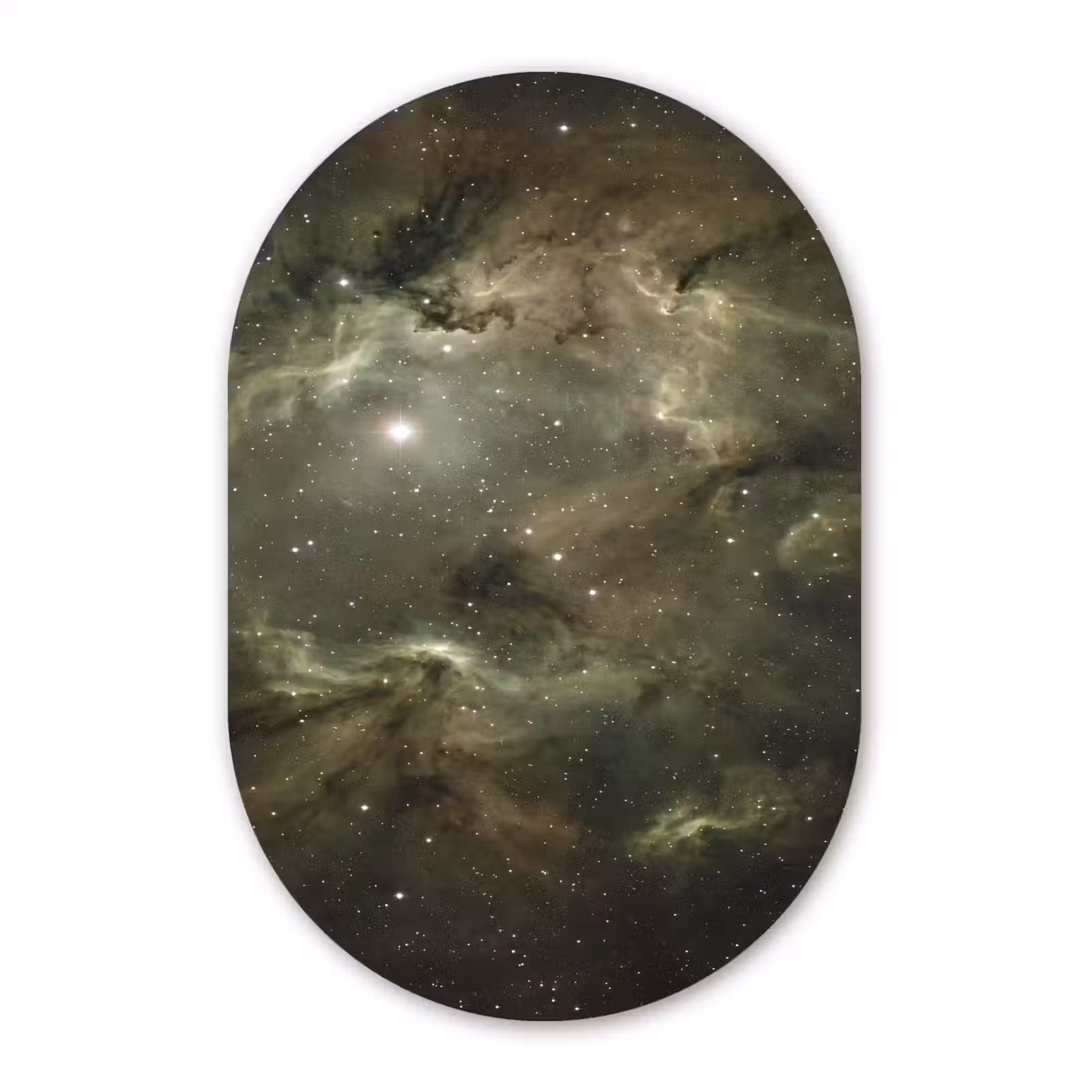 Muurovaal glas - Nevel - Sterren - Ruimte — 1