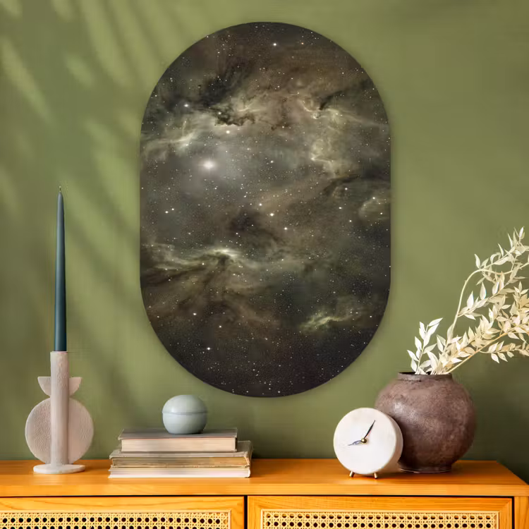 Muurovaal glas - Nevel - Sterren - Ruimte — 2