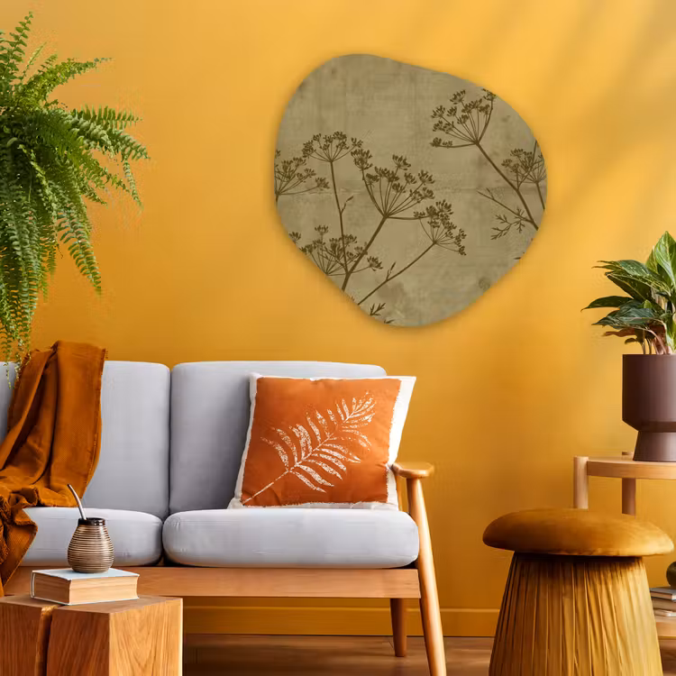 Organisch schilderij glas - Bloemen - Schrift - Groen — 3