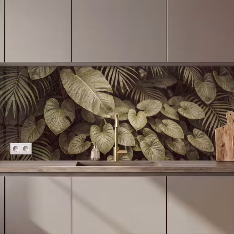 Keuken achterwand - Groene bladeren - Natuur — 1