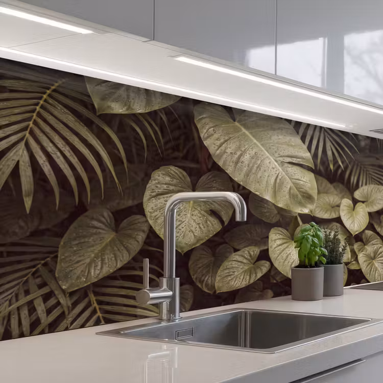 Keuken achterwand - Groene bladeren - Natuur — 2