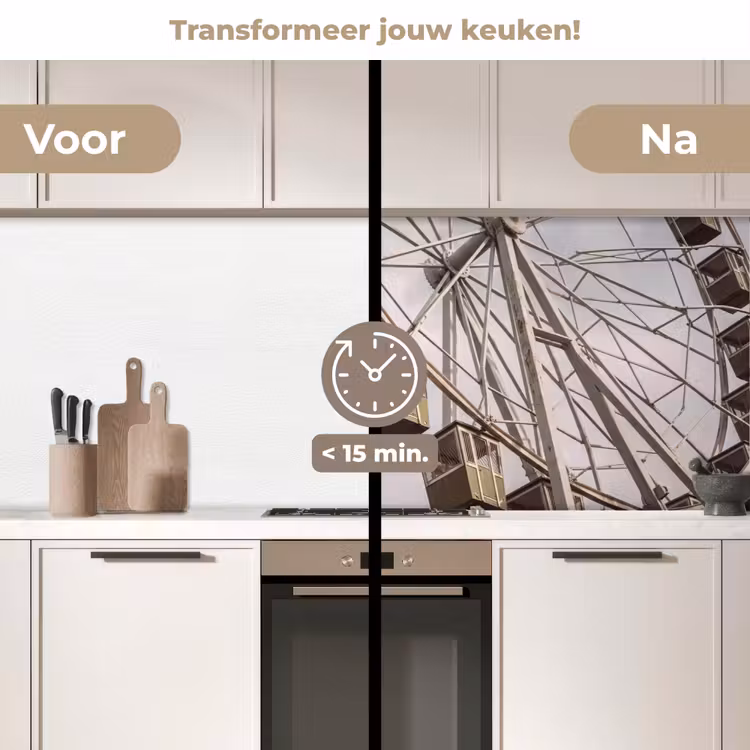 Keuken achterwand - Reuzenrad - Attractie - Groen — 3