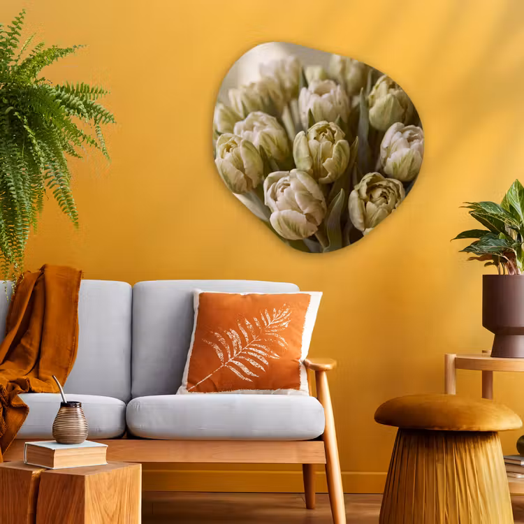 Organisch schilderij glas - Bloemen - Groen - Natuur — 3
