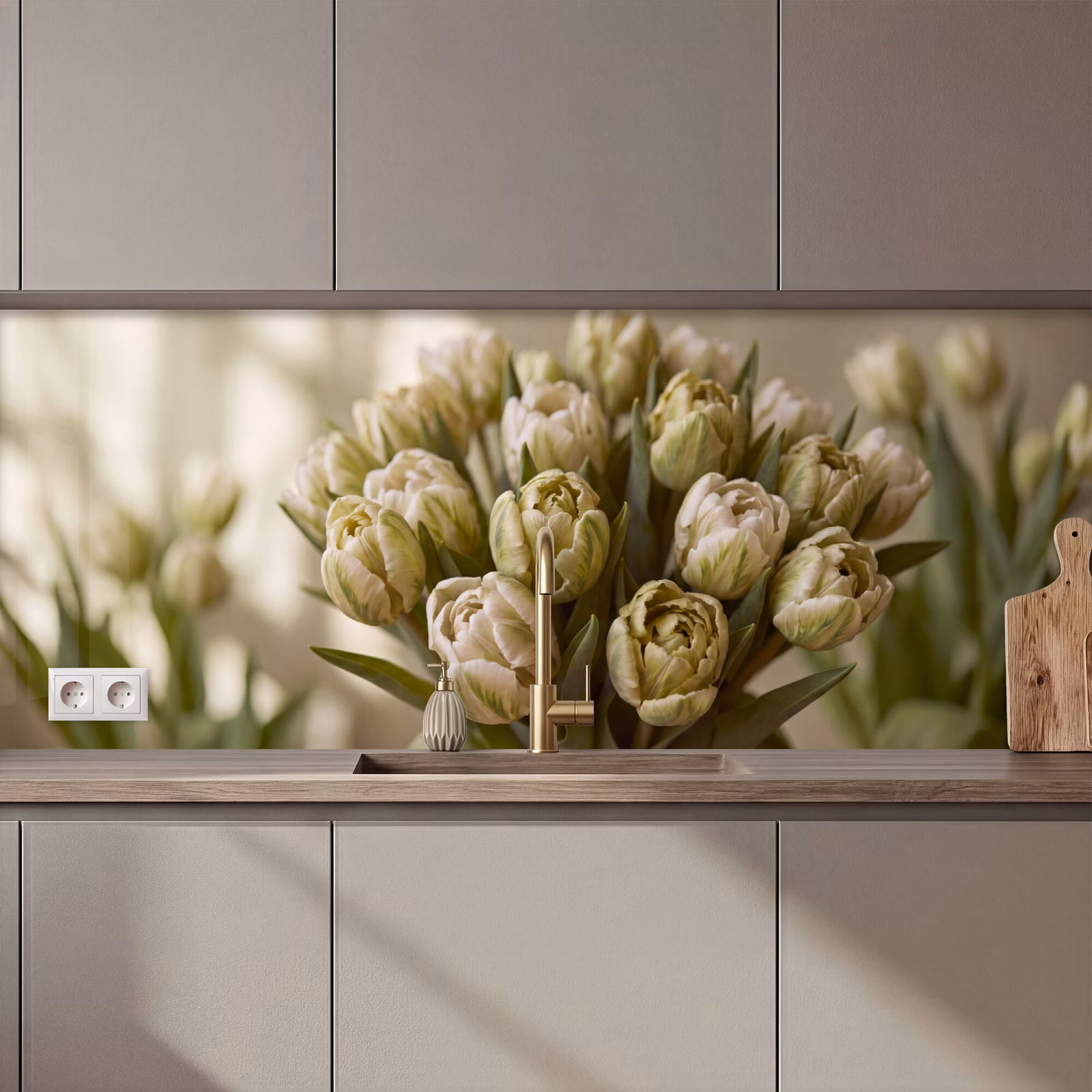 Keuken achterwand - Bloemen - Groen - Natuur — 1