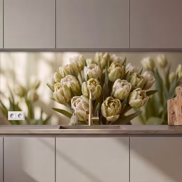 Keuken achterwand - Bloemen - Groen - Natuur — 1