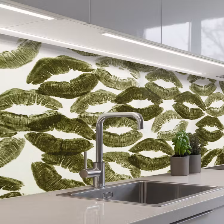 Keuken achterwand - Kus - Patroon - Groen — 2