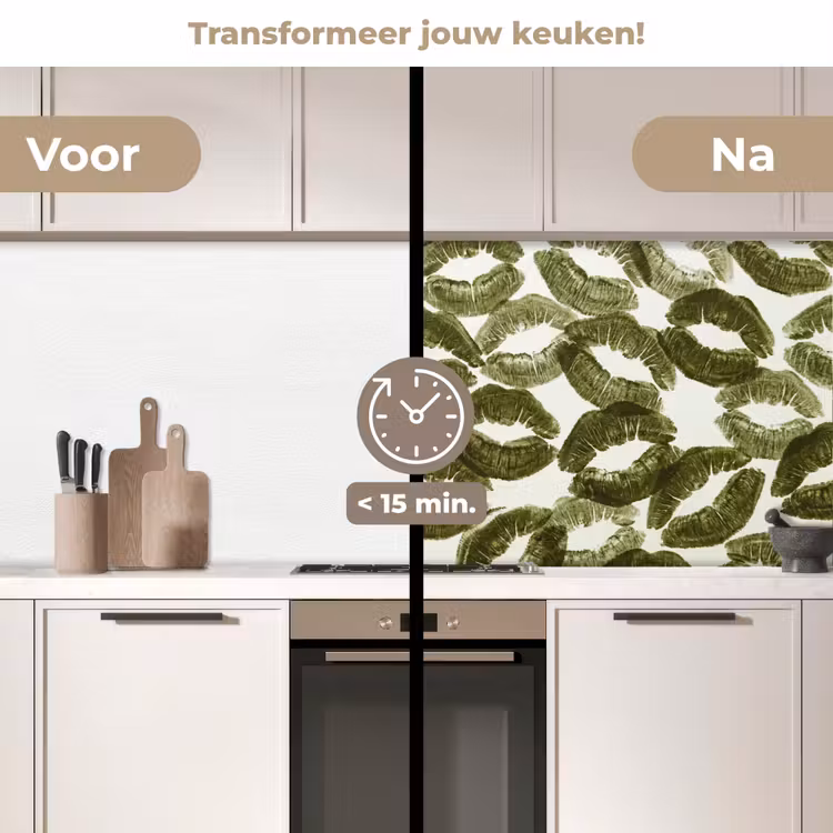 Keuken achterwand - Kus - Patroon - Groen — 3