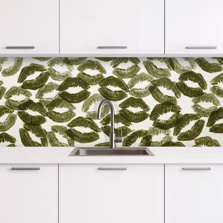 Keuken achterwand - Kus - Patroon - Groen — 4