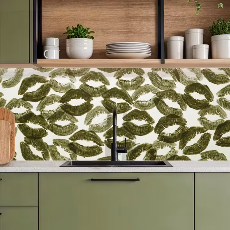 Keuken achterwand - Kus - Patroon - Groen — 8