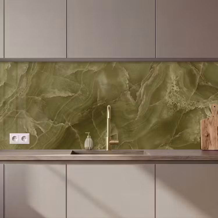Keuken achterwand - Marmer - Groen - Abstract — 1