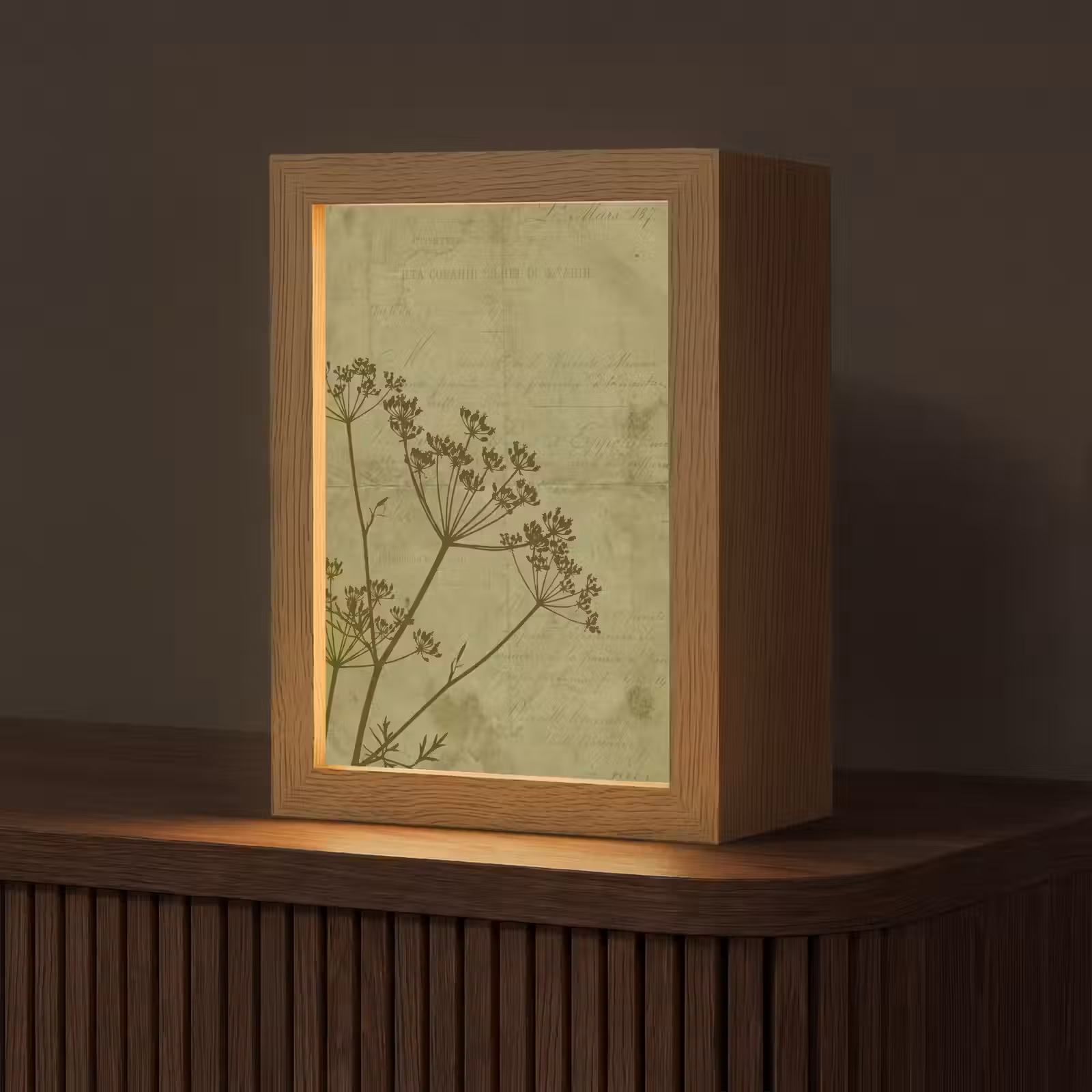 Gepersonaliseerd Lightbox - Bloemen - Schrift - Groen — 1
