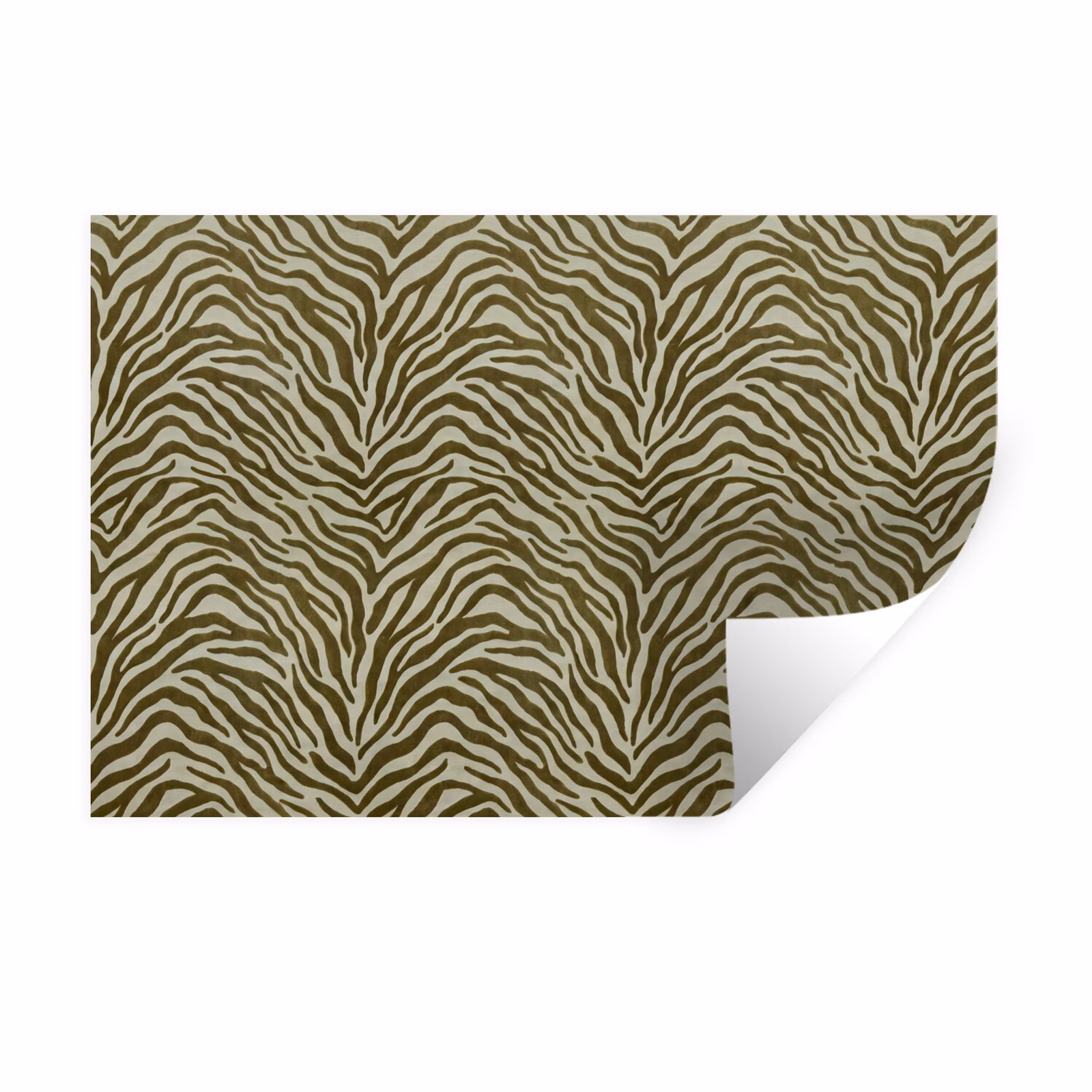 Muursticker - Zebramotief - Groen - Modern — 1