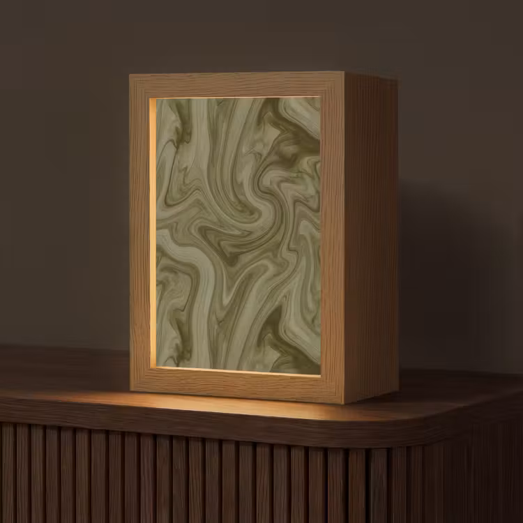 Gepersonaliseerd Lightbox - Abstract - Groen - Modern — 1