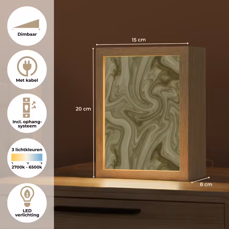 Gepersonaliseerd Lightbox - Abstract - Groen - Modern — 7