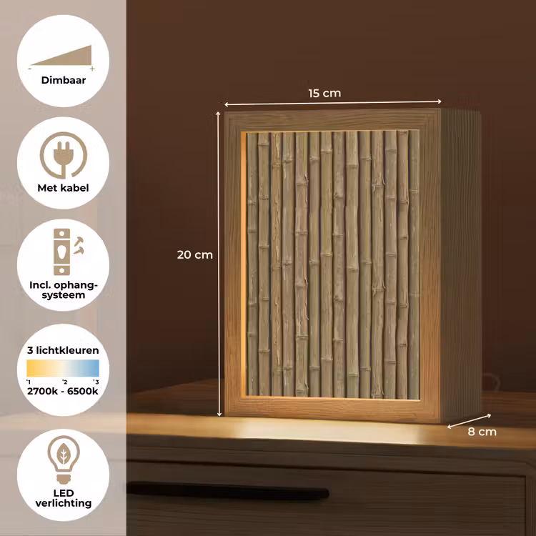 Gepersonaliseerd Lightbox - Bamboe - Stengels - Natuur — 7