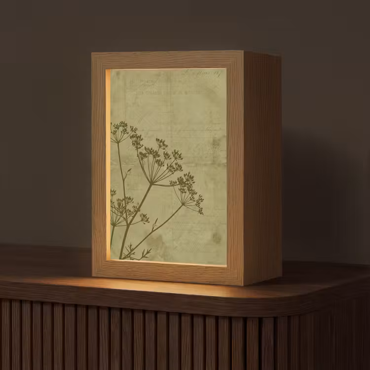 Gepersonaliseerd Lightbox - Bloemen - Schrift - Groen — 1