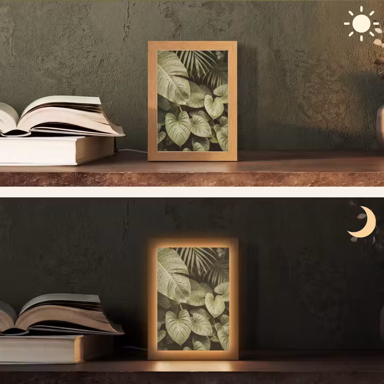 Gepersonaliseerd Lightbox - Groene bladeren - Natuur — 5
