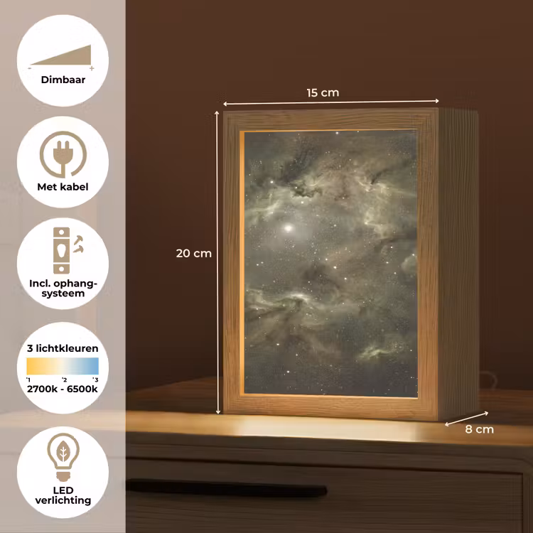 Gepersonaliseerd Lightbox - Nevel - Sterren - Ruimte — 7