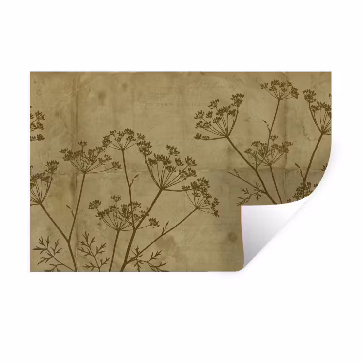 Muursticker - Bloemen - Schrift - Groen — 1