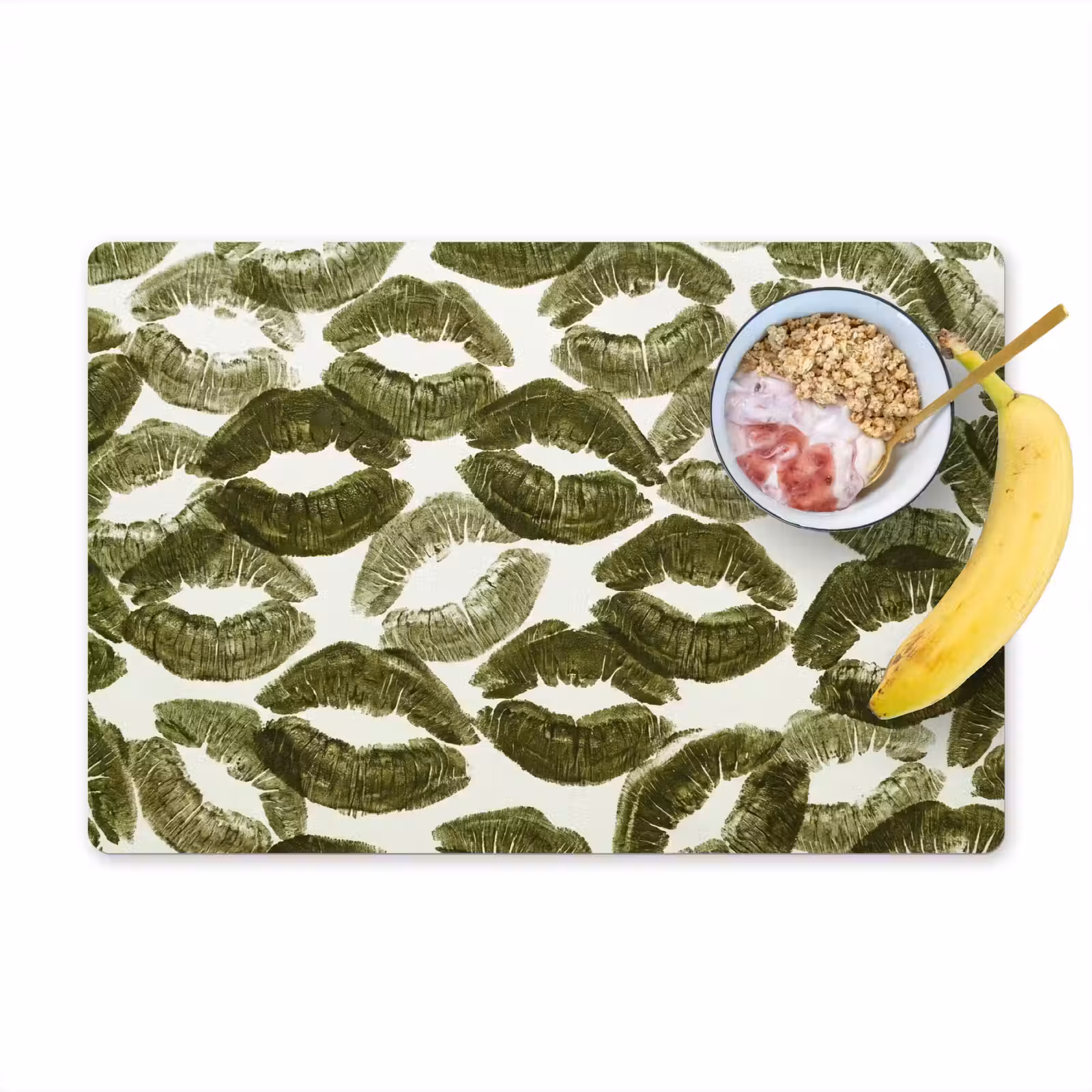 Placemat - 6 stuks - Kus - Patroon - Groen — 1