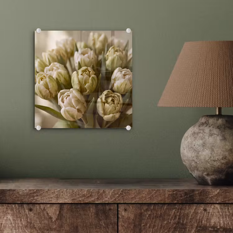 Glas schilderij - Bloemen - Groen - Natuur — 4