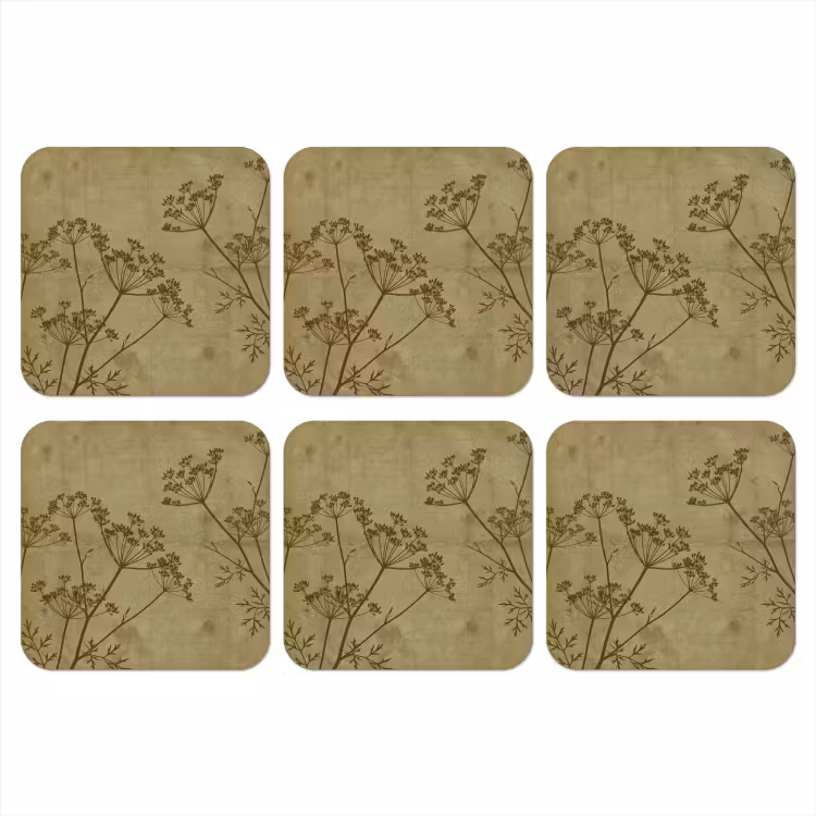 Onderzetter - Bloemen - Schrift - Groen — 1
