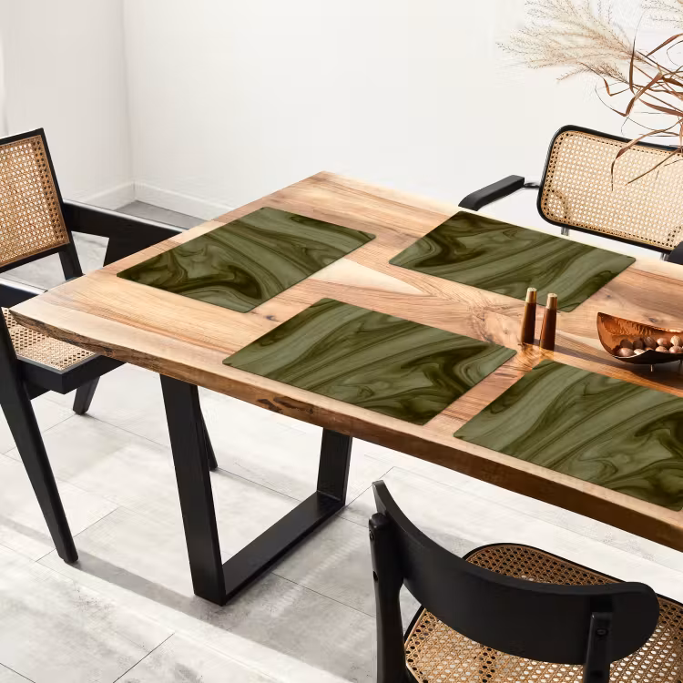 Placemat - 6 stuks - Abstract - Groen - Modern — 3