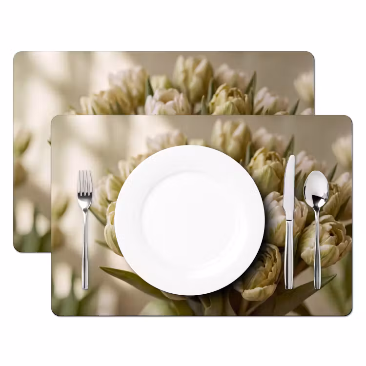 Placemat - 6 stuks - Bloemen - Groen - Natuur — 2