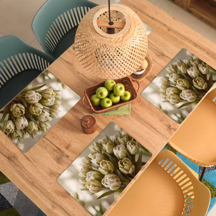 Placemat - 6 stuks - Bloemen - Groen - Natuur — 4