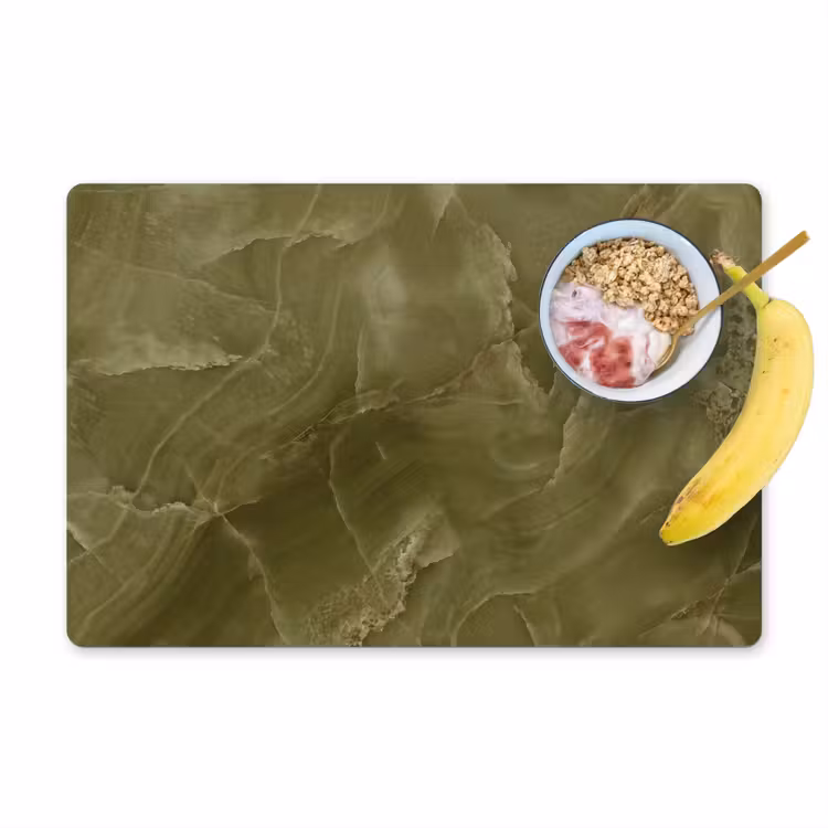 Placemat - 6 stuks - Marmer - Groen - Abstract — 1