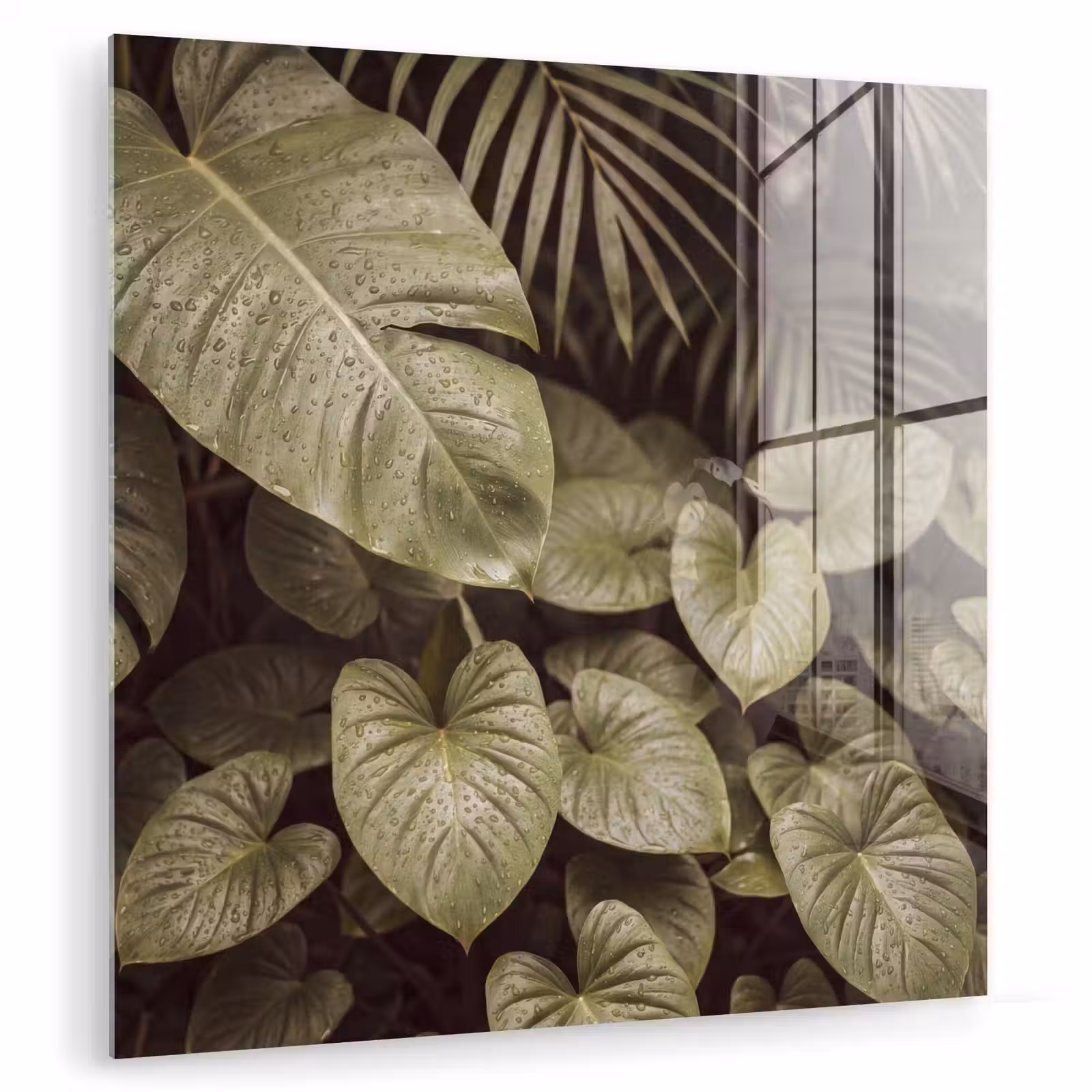 Glas schilderij - Groene bladeren - Natuur — 1