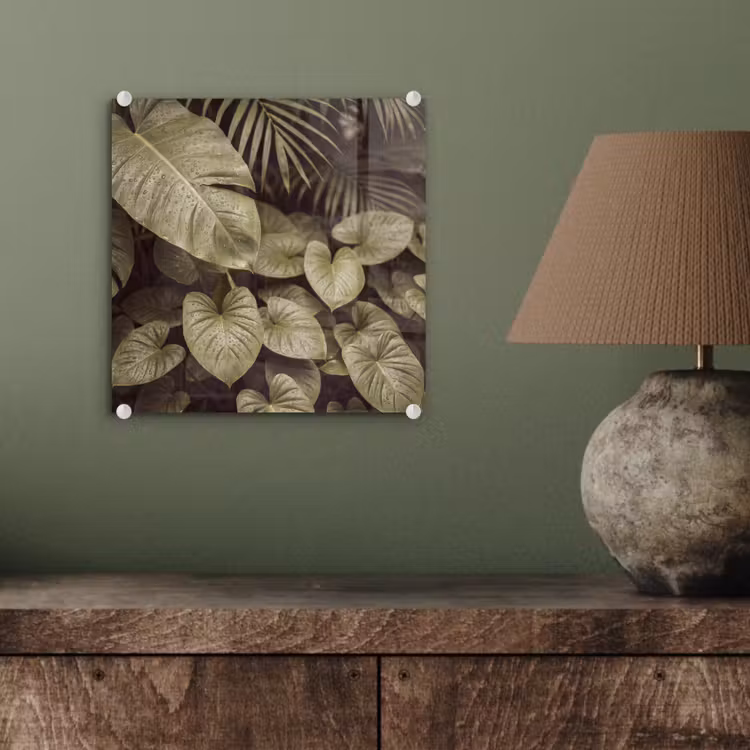 Glas schilderij - Groene bladeren - Natuur — 4