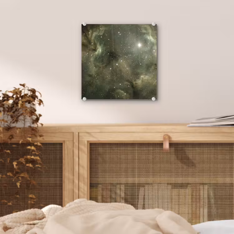 Glas schilderij - Nevel - Sterren - Ruimte — 5