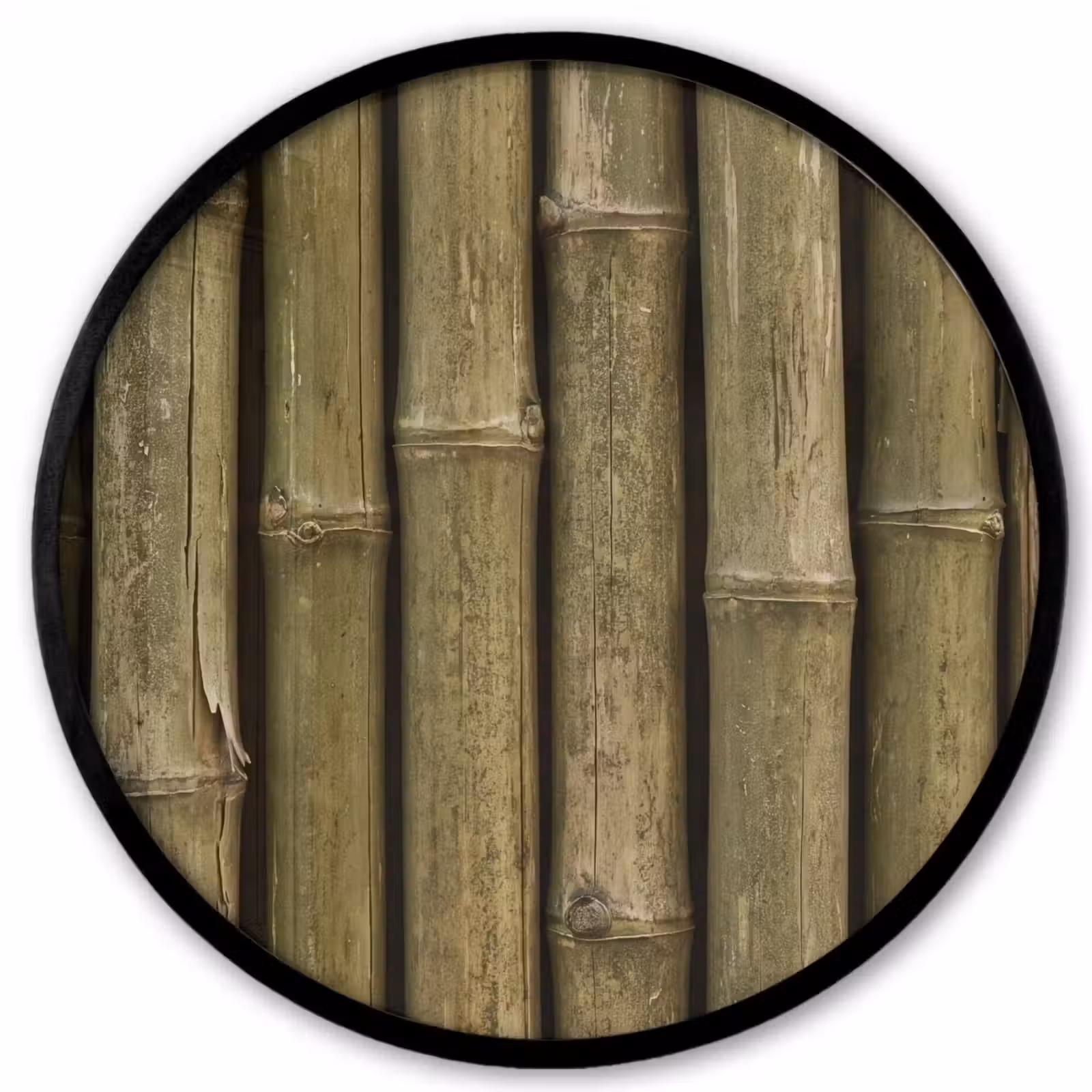 Ronde fotolijst - Bamboe - Stengels - Natuur — 1