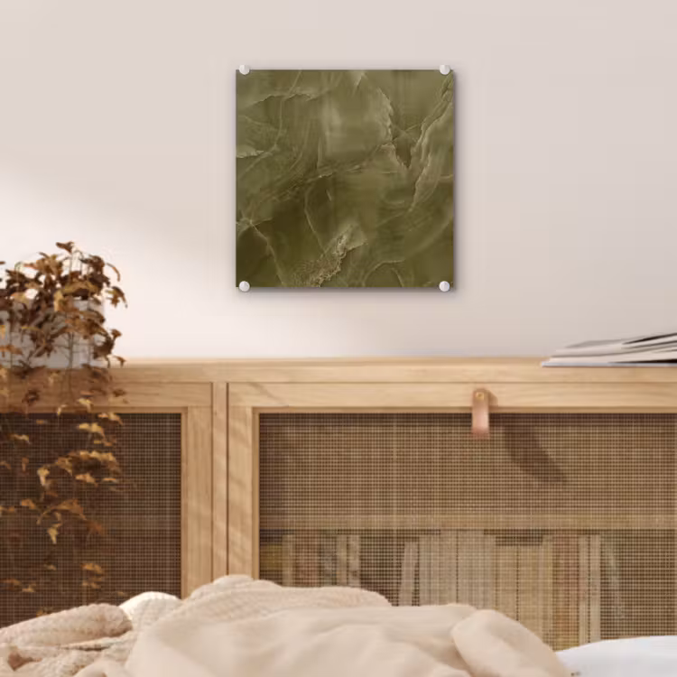 Glas schilderij - Marmer - Groen - Abstract — 5