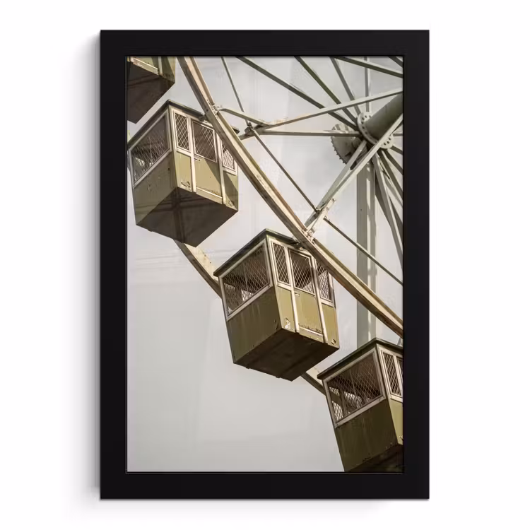 Poster met lijst - Reuzenrad - Attractie - Groen — 1