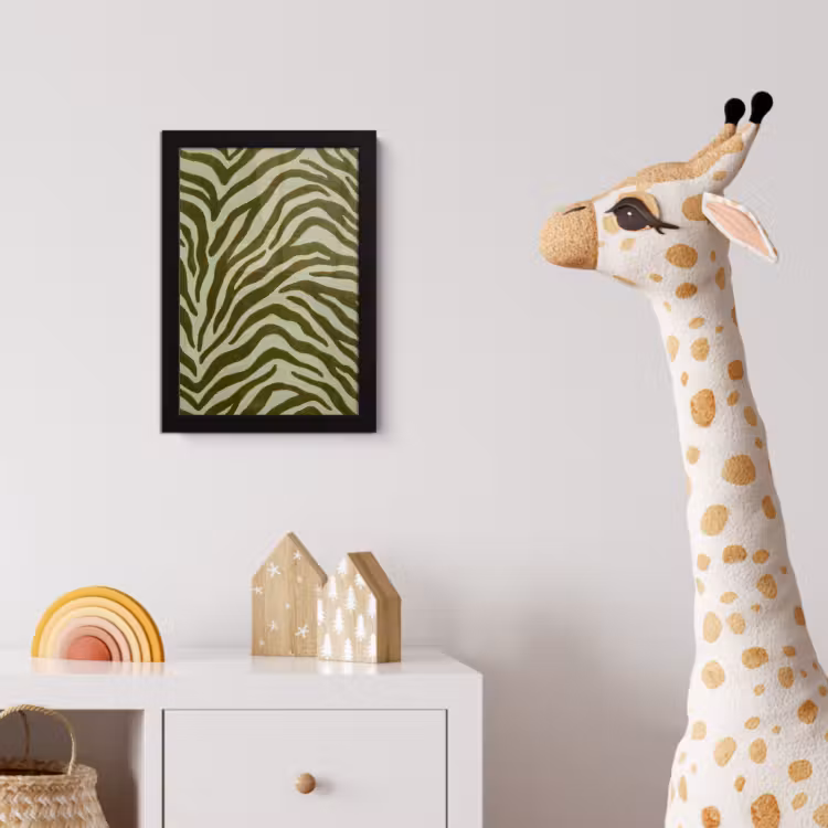 Poster met lijst - Zebramotief - Groen - Modern — 5