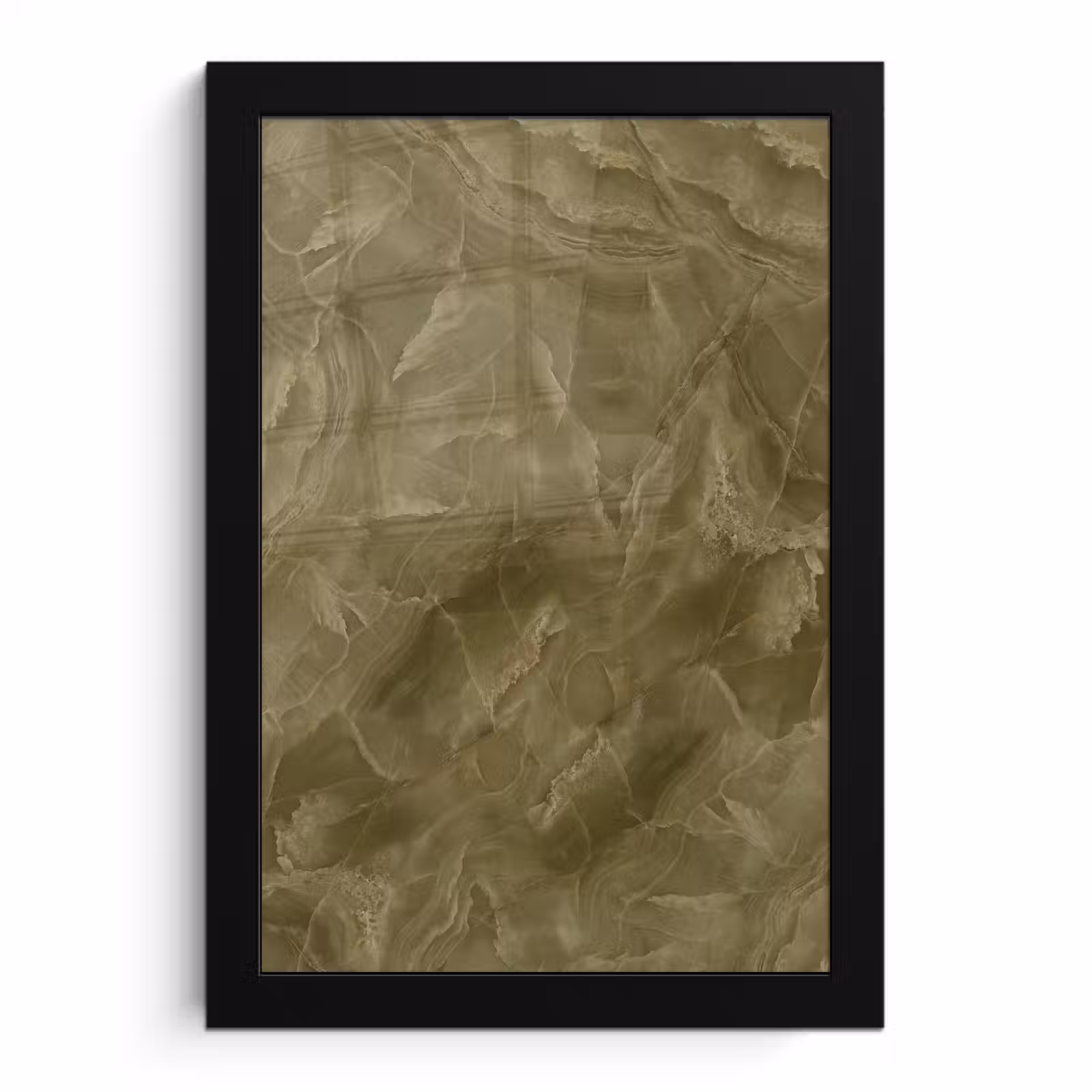 Poster met lijst - Marmer - Groen - Abstract — 1
