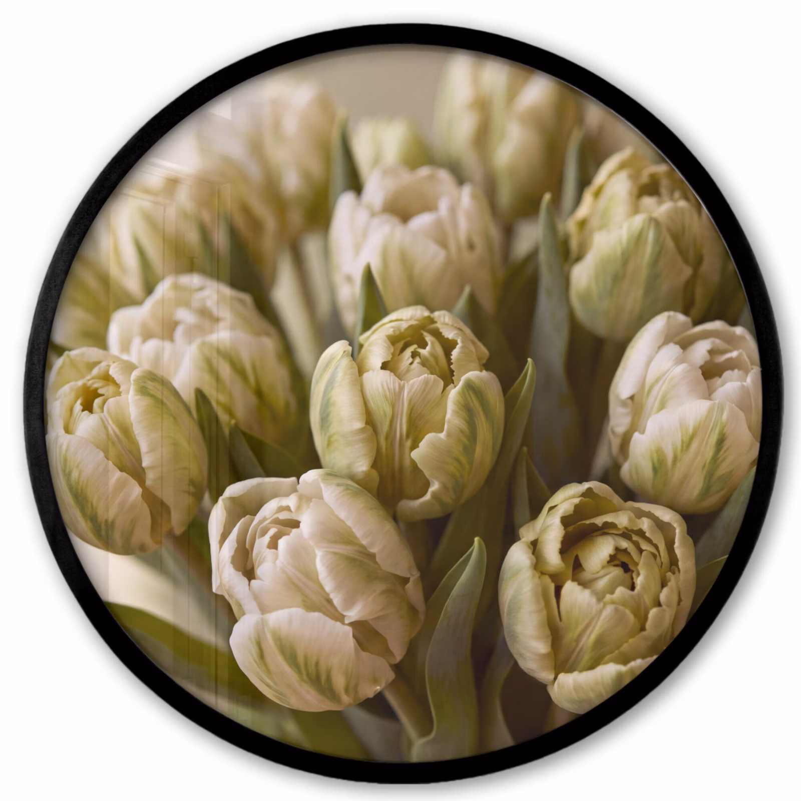 Ronde fotolijst - Bloemen - Groen - Natuur — 1
