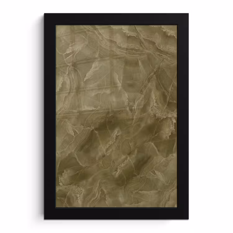 Poster met lijst - Marmer - Groen - Abstract — 1