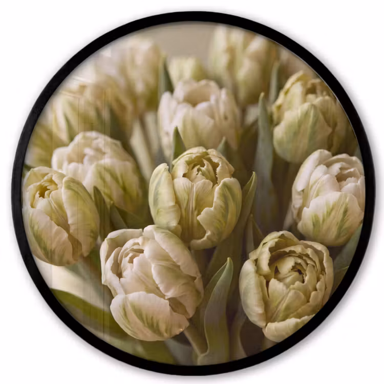 Ronde fotolijst - Bloemen - Groen - Natuur — 1