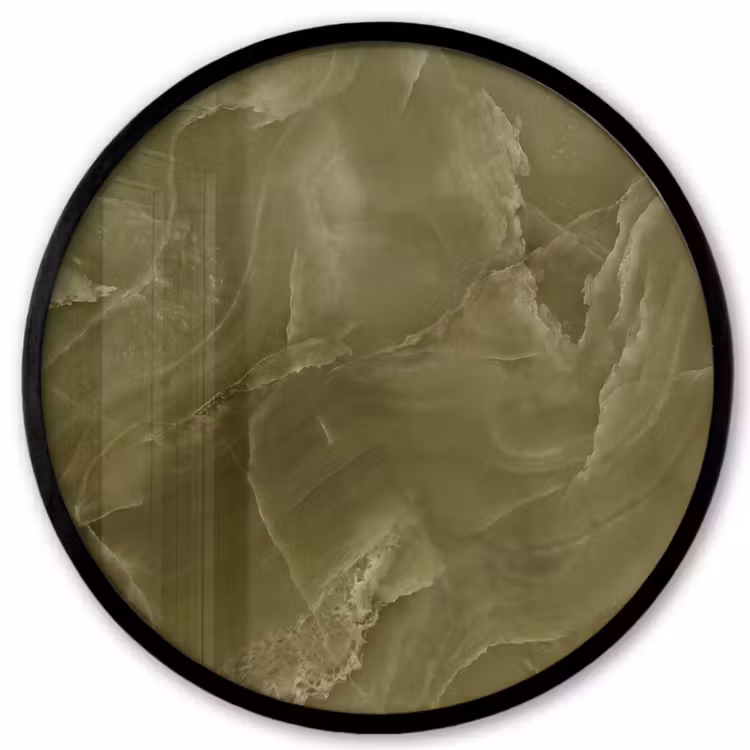 Ronde fotolijst - Marmer - Groen - Abstract — 1