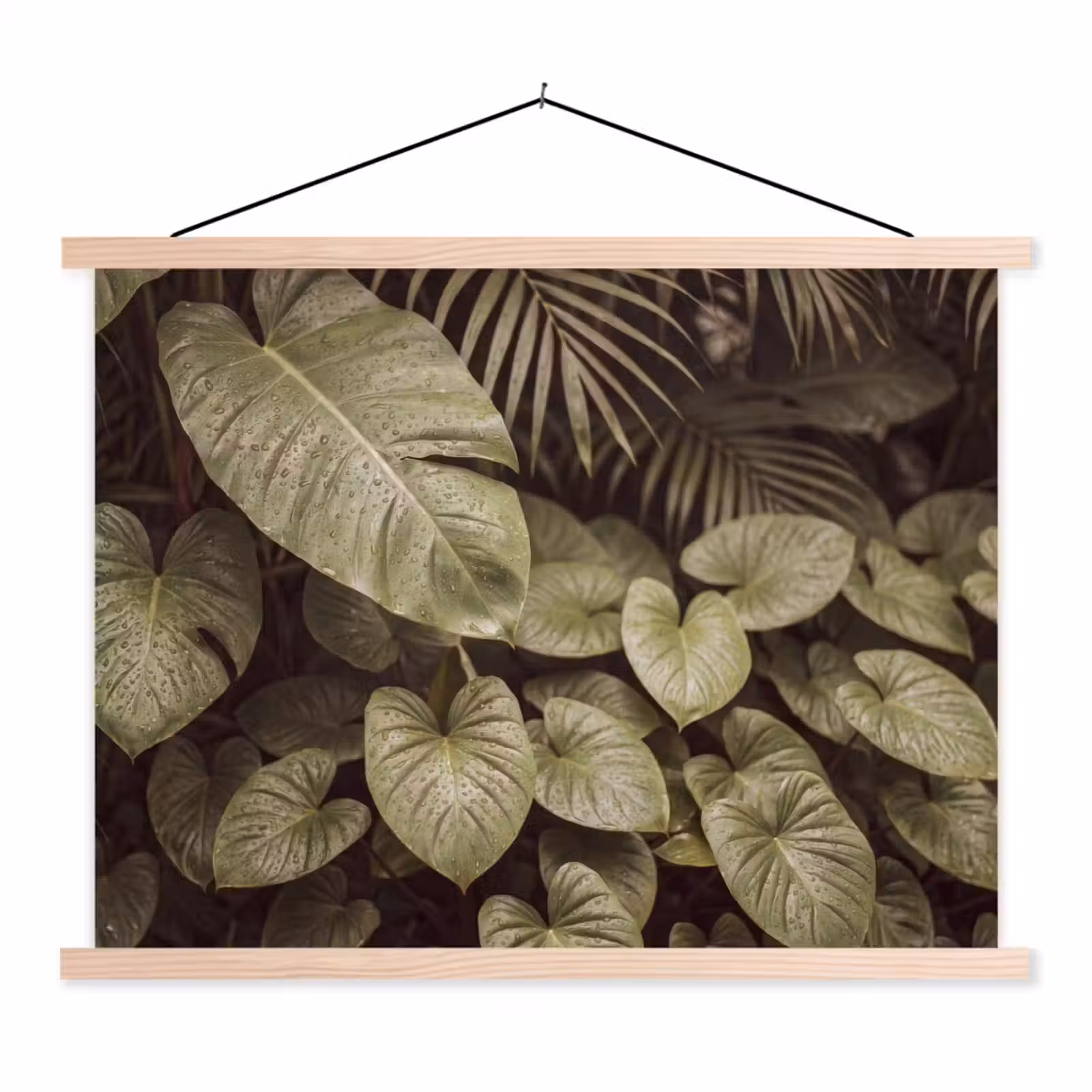 Schoolplaat - Groene bladeren - Natuur — 1