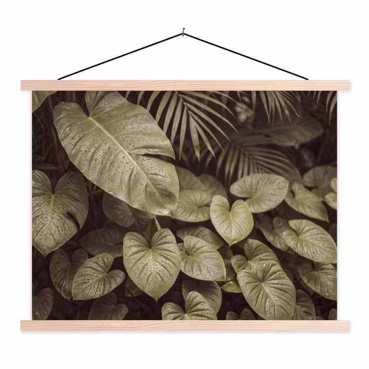 Schoolplaat - Groene bladeren - Natuur — 1