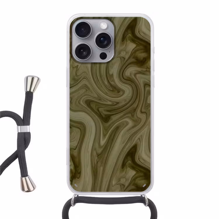 Telefoonhoesje met koord - Abstract - Groen - Modern — 1