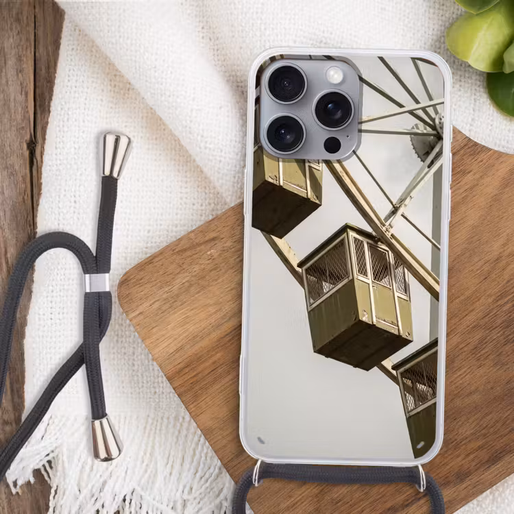Telefoonhoesje met koord - Reuzenrad - Attractie - Groen — 3