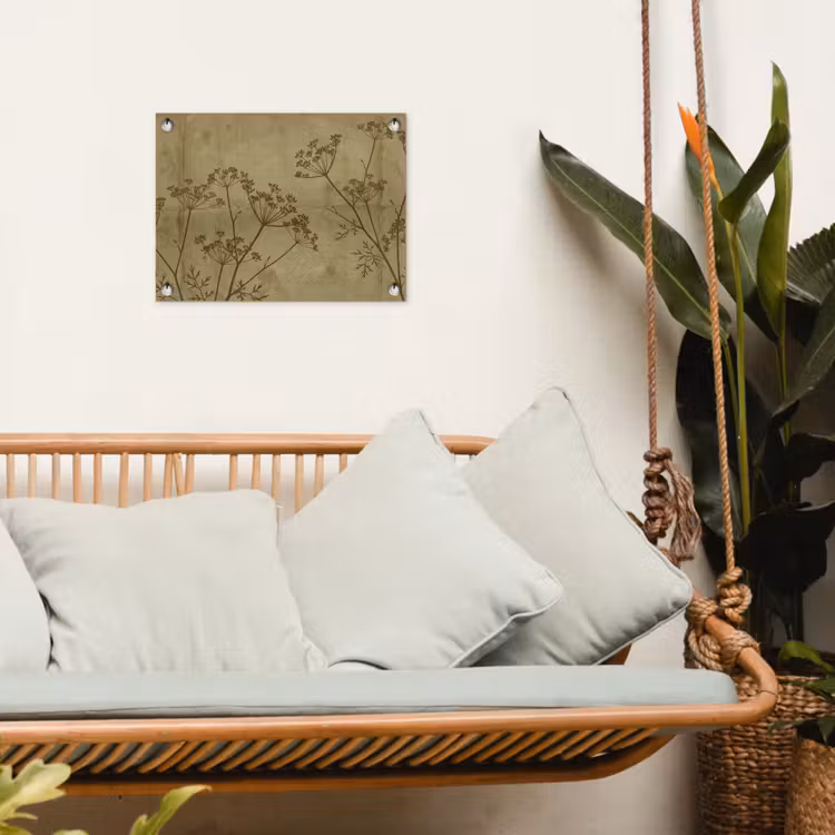 Tuinposter - Bloemen - Schrift - Groen — 5